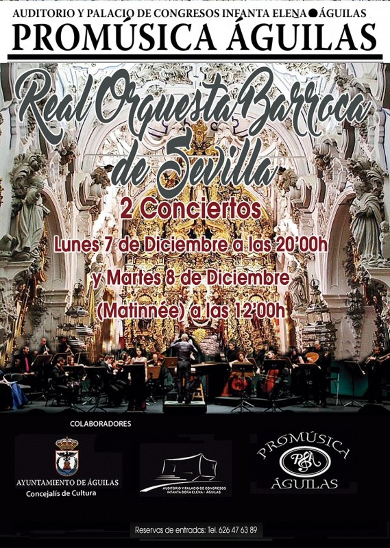 <span style='color:#780948'>ARCHIVED</span> - 7th and 8th December Aguilas Baroque Orchestra of Sevilla