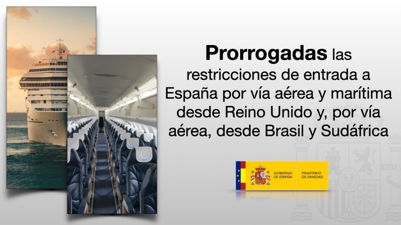 <span style='color:#780948'>ARCHIVED</span> - Spain maintains restrictions on travellers from UK, Brazil and South Africa until March 16th