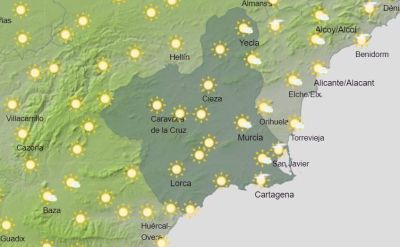<span style='color:#780948'>ARCHIVED</span> - Murcia is the hottest province in Spain today: weather forecast May 16-22