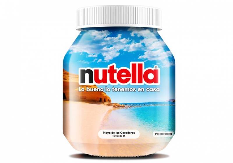 <span style='color:#780948'>ARCHIVED</span> - Los Cocedores beach in Aguilas featured on the label of the new Nutella jar