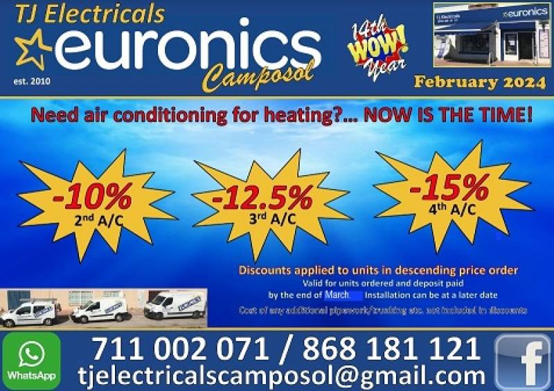 TJ Electricals special offer on Air Conditioning extended through the month of March