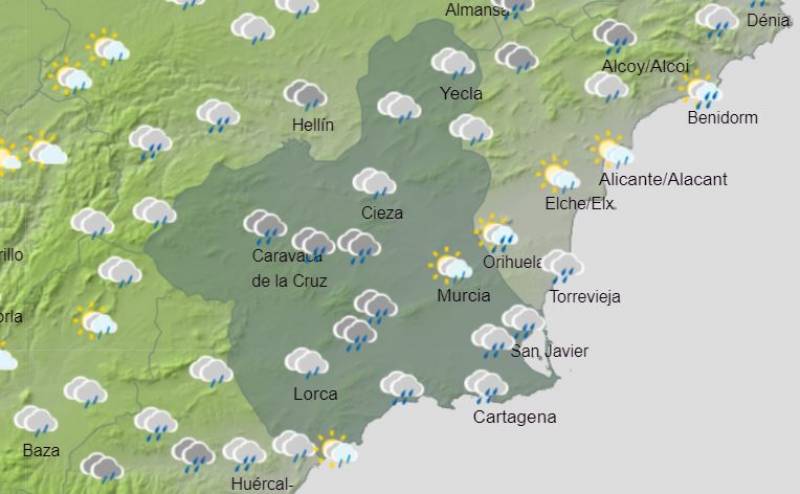 Murcia weekly weather forecast October 21-27: Come rain and shine