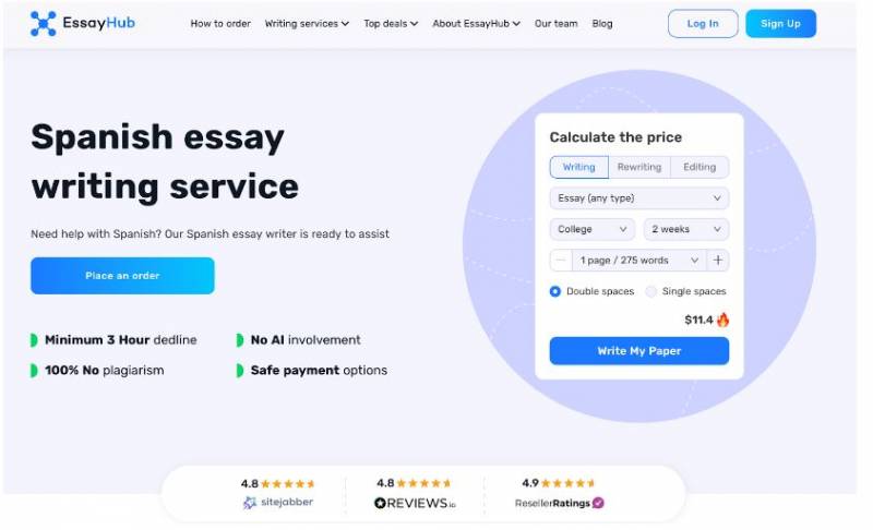 7 best Spanish essay writing services for academic success