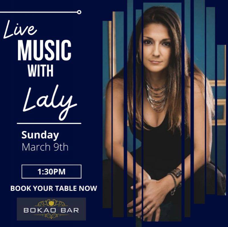 March 9 Laly appearing at the Bokao Bar, Condado de Alhama Golf Resort