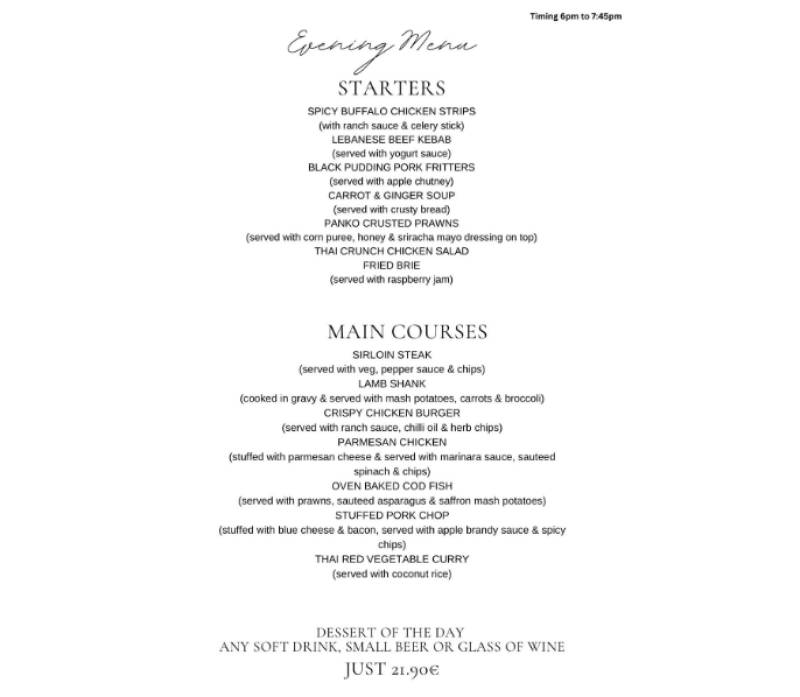 Dine in style at Piccolos Restaurant in Camposol