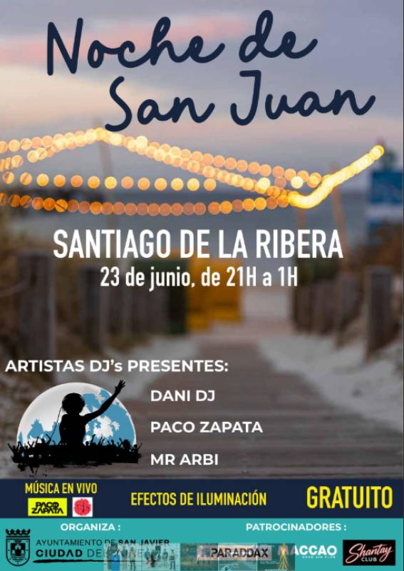 June 23 San Javier, Santiago de la Ribera and La Manga celebrate Noche de San Juan