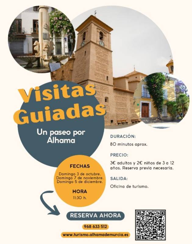 November 7 Guided tour in Spanish of the town centre of Alhama de Murcia